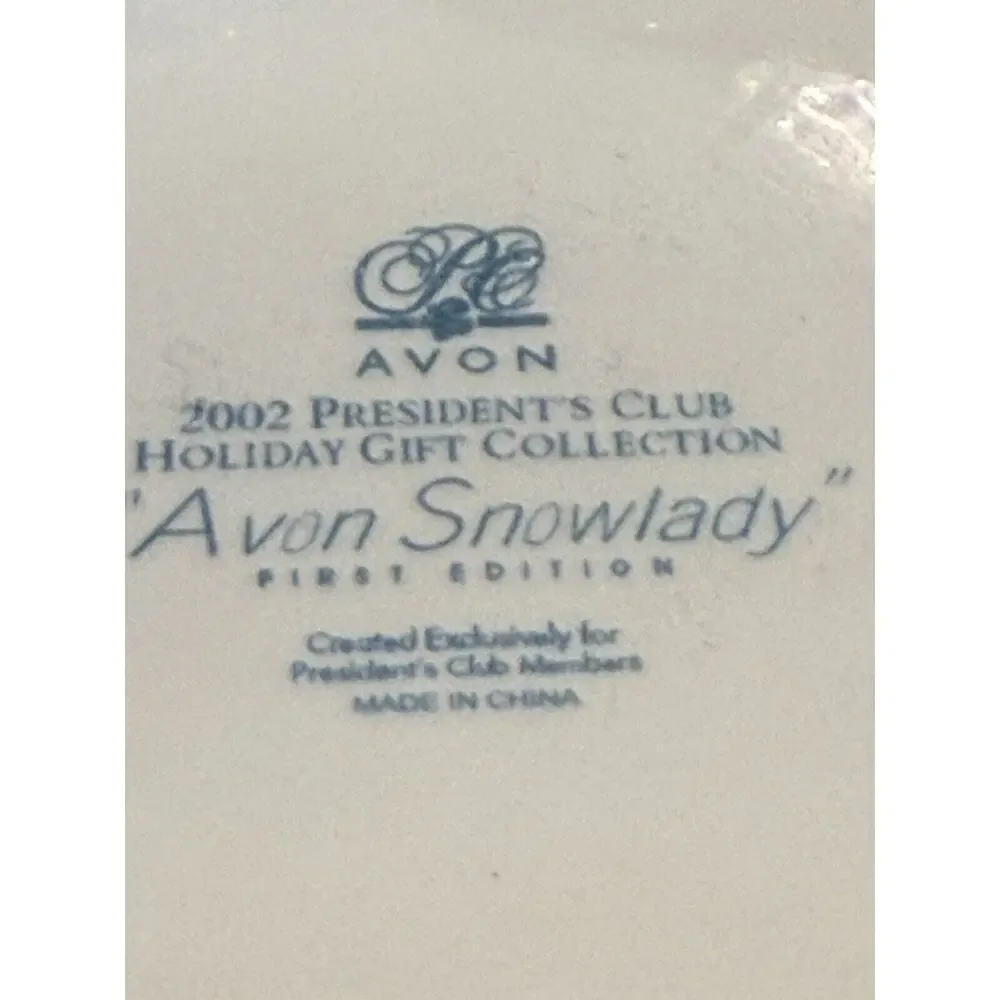 Avon Snow lady‎ Candy Dish First Edition 2002